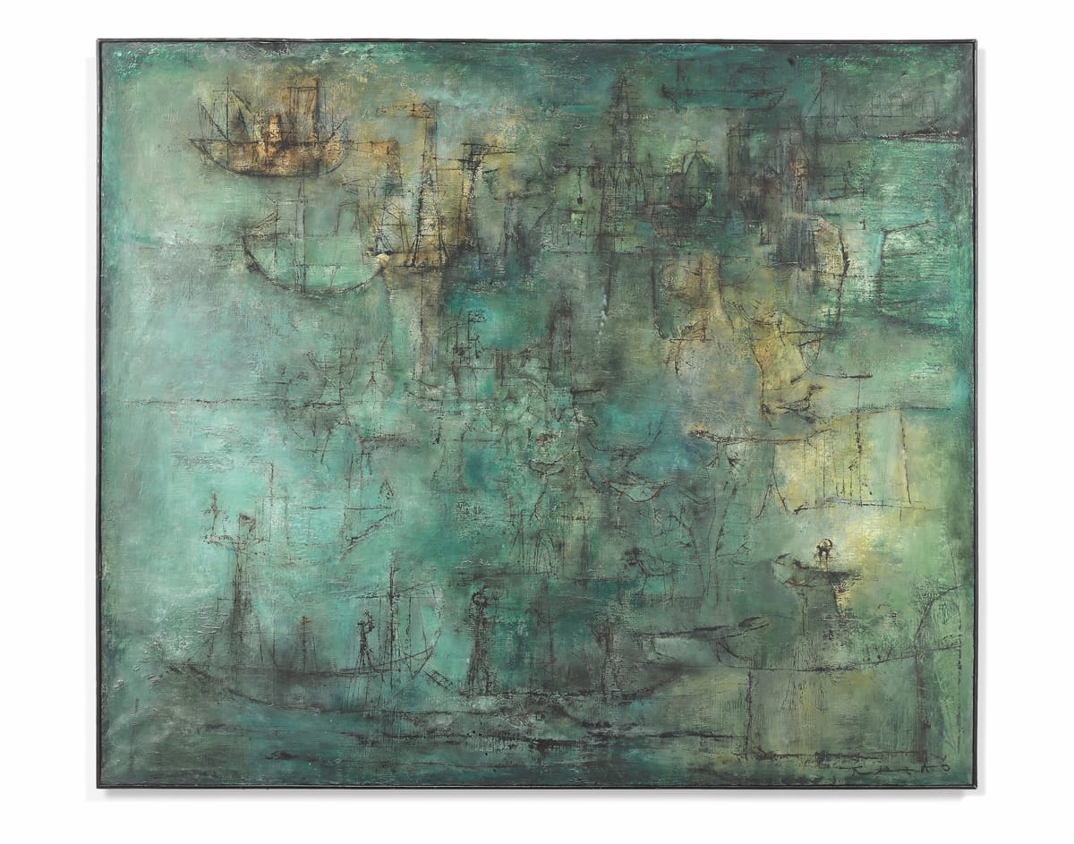 Zao Wou-Ki, Ville verte (1952): A Masterpiece from the Philippe Dennery Collection at Auction